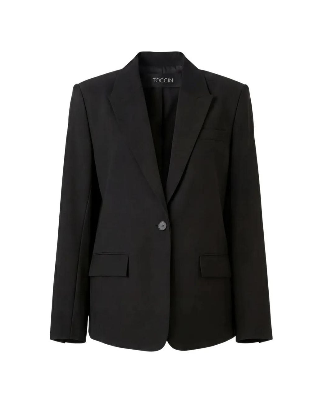 Toccin Black Blazer Boyfriend Willa