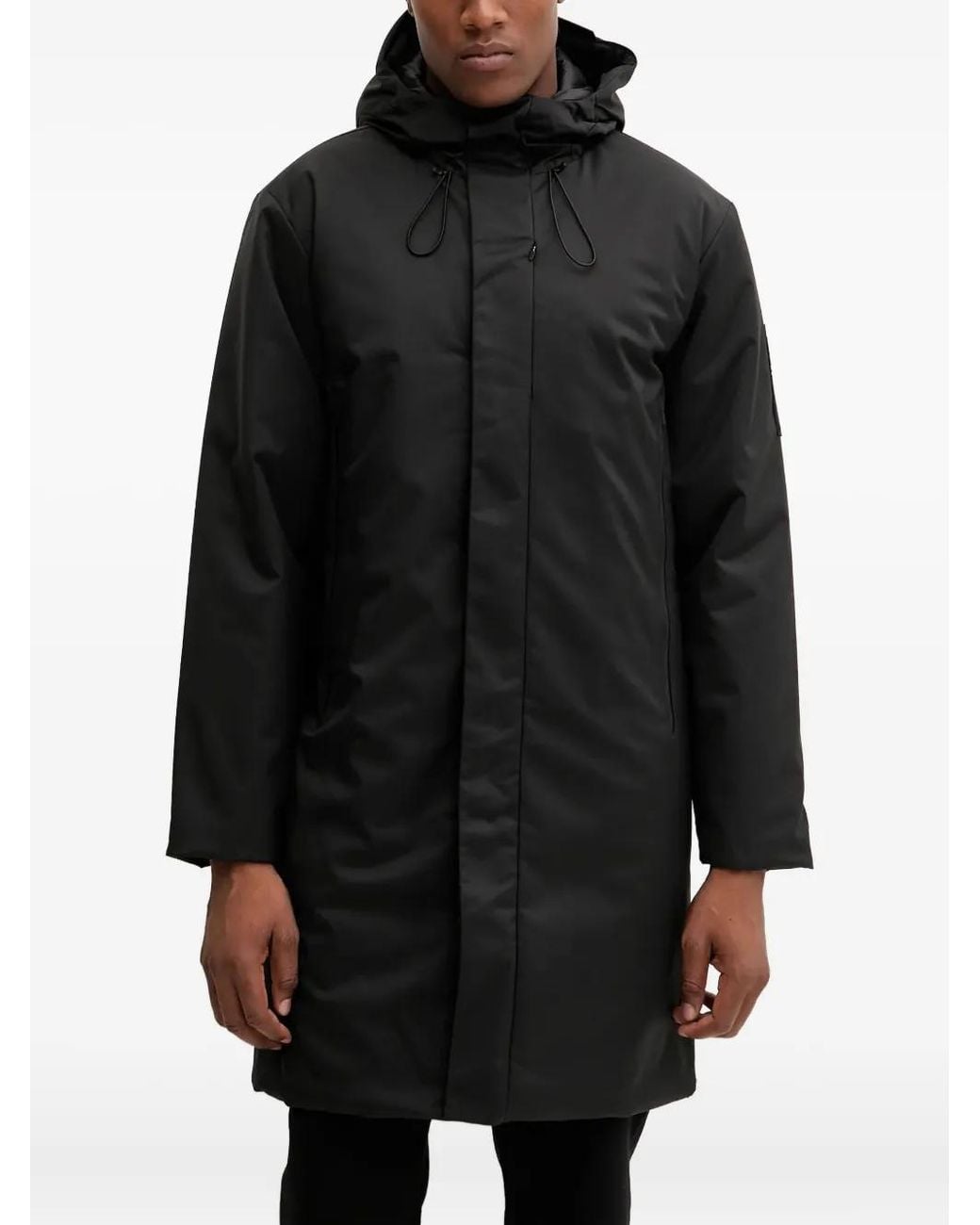 EA7 Parka Met Capuchon En Ritssluiting in het Black voor heren