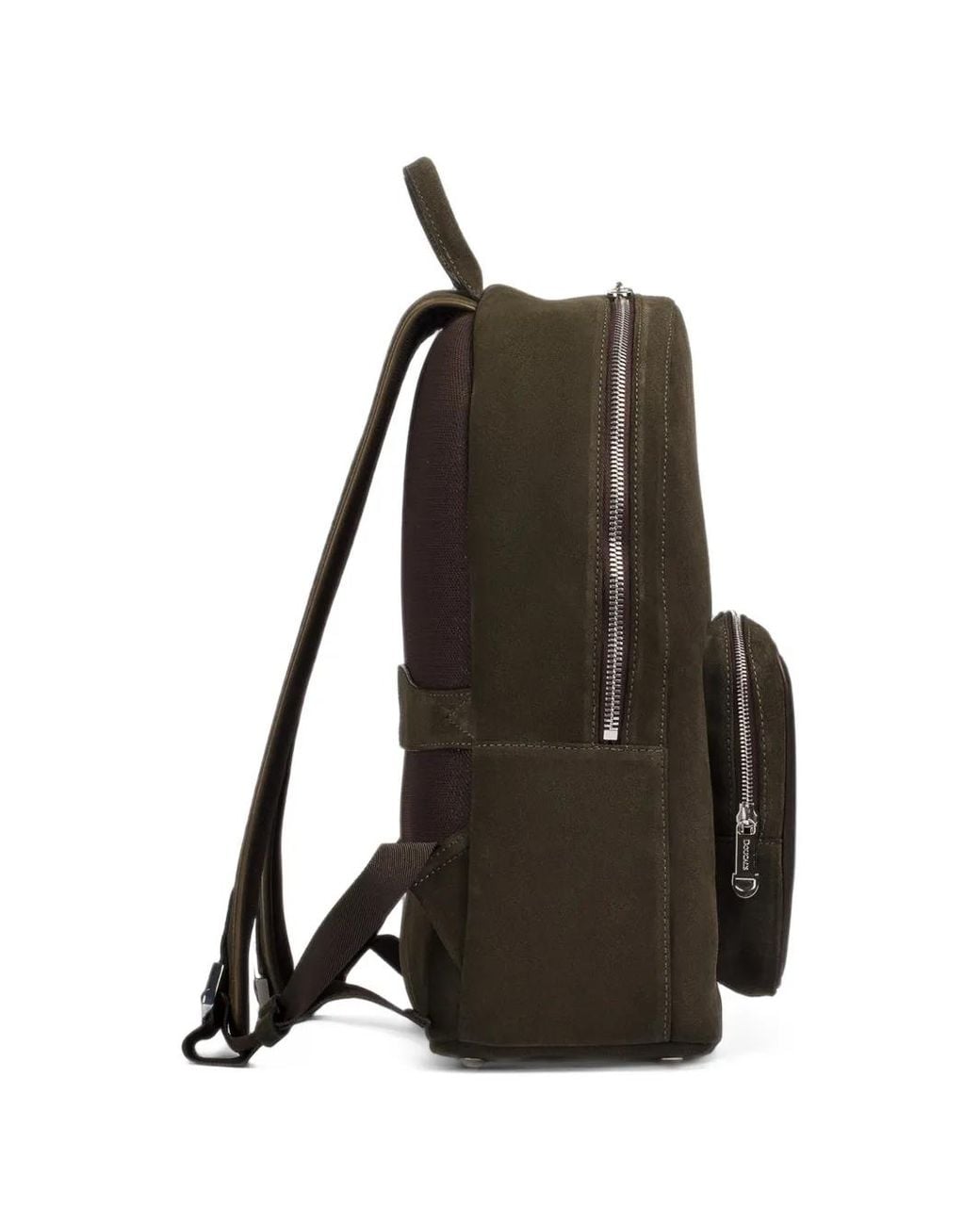 Doucal's Black Suede Leather Backpack for men
