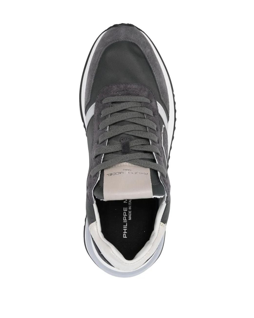 Philippe Model White Panelled Leather Suede Tropez Sneakers