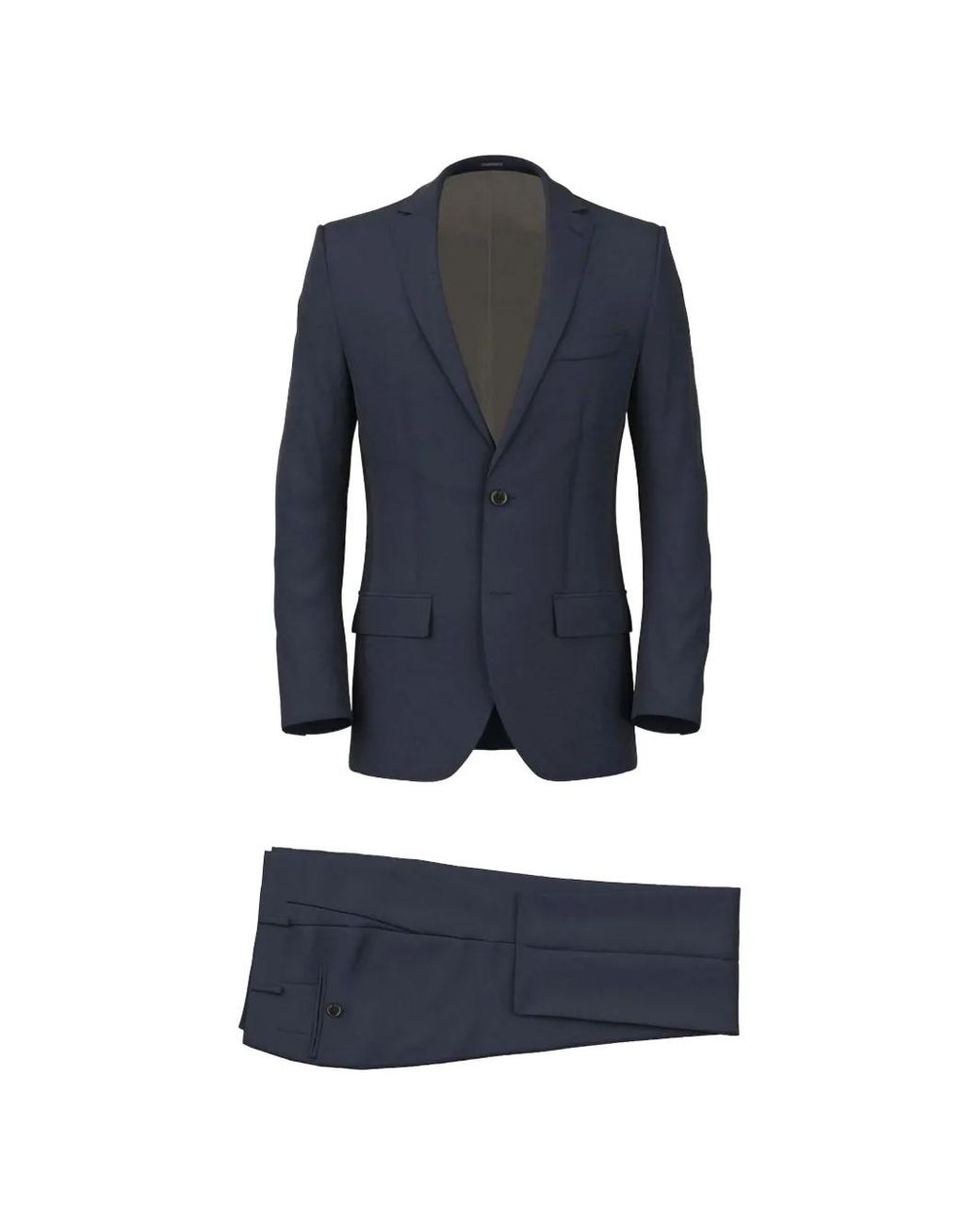 Al Duca D'aosta Blue Single-Breasted Notch-Lapel Suit for men