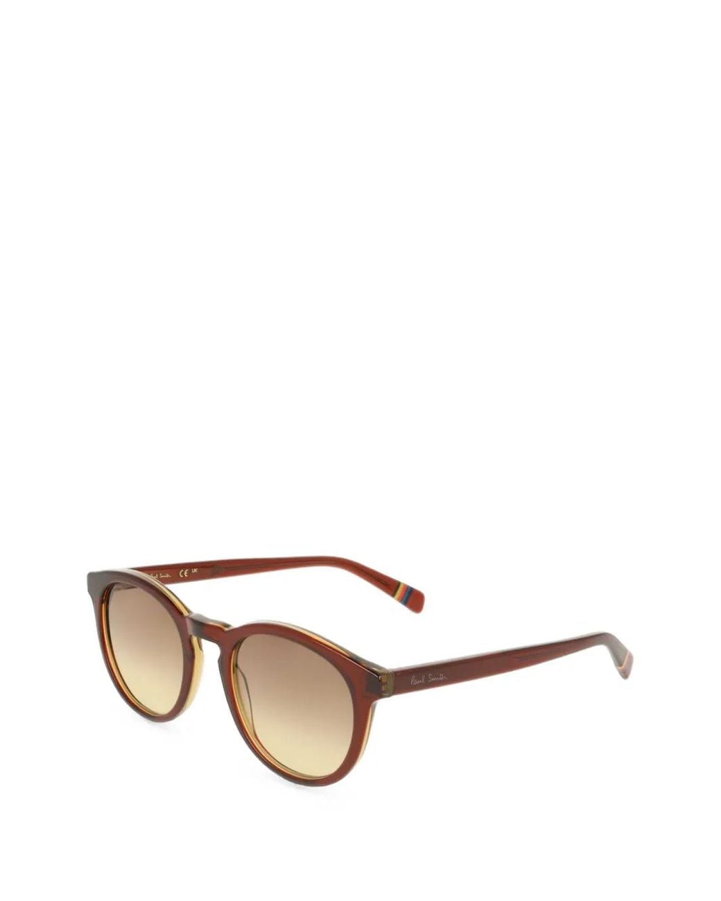 Paul Smith Brown Round-Frame Glasses
