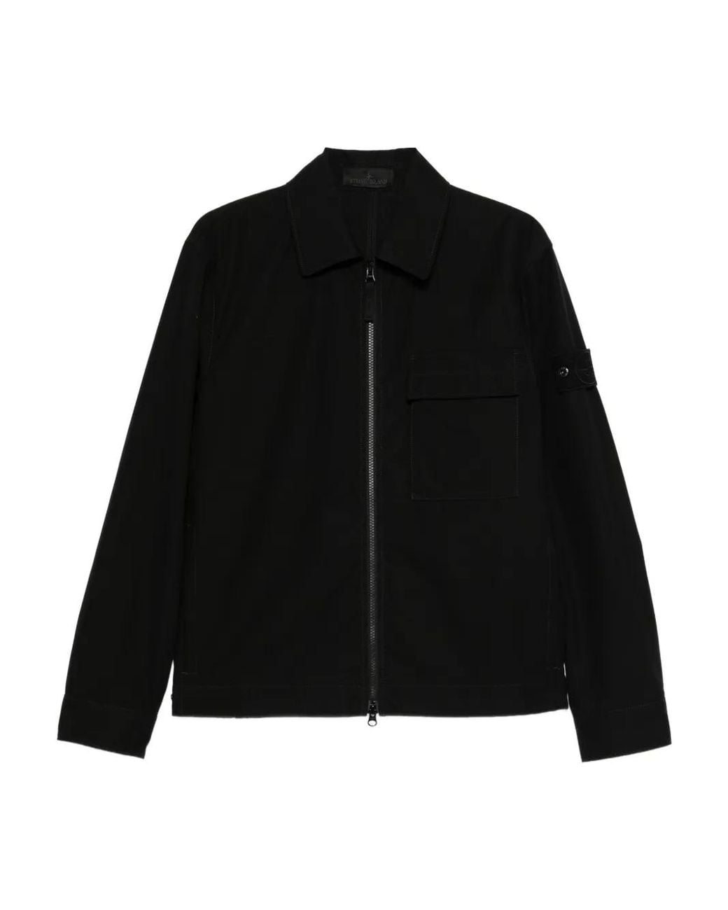 Stone Island Jack Met Ritssluiting in het Black voor heren