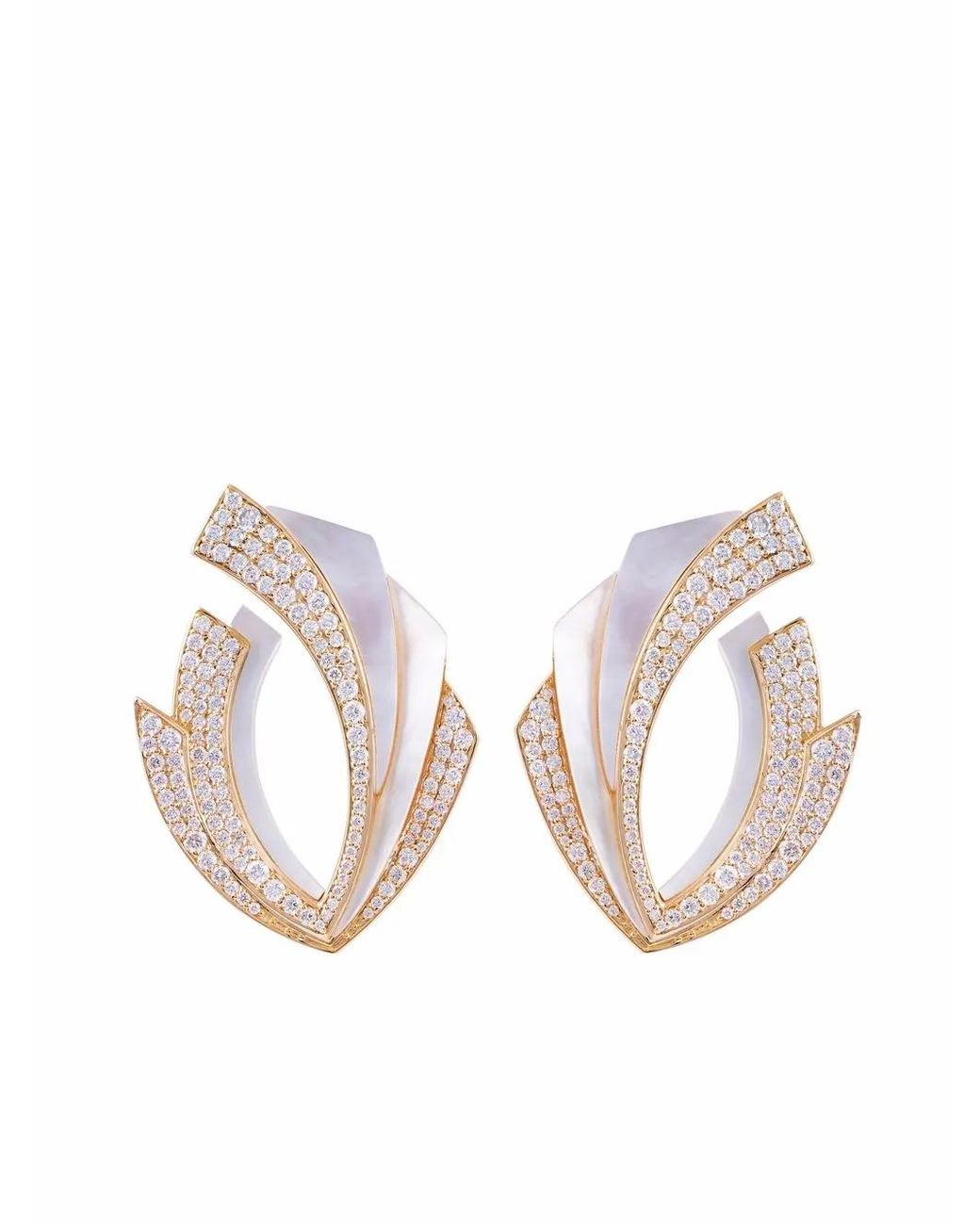 ANANYA Natural 18Kt Mogra Light Blossom C-Clip Earrings