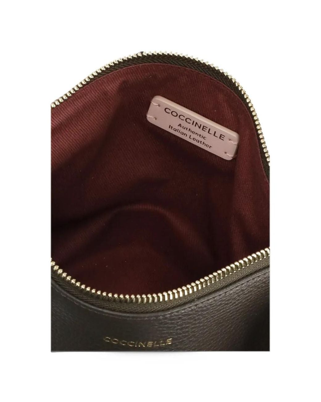 Coccinelle Gray Grained-Leather Clutch Bag