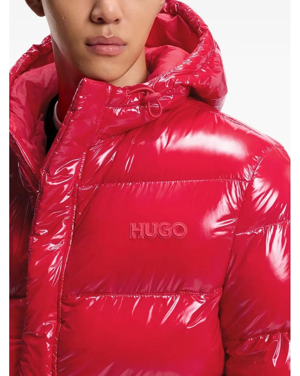 Doudoune À Logo HUGO pour homme en coloris Red