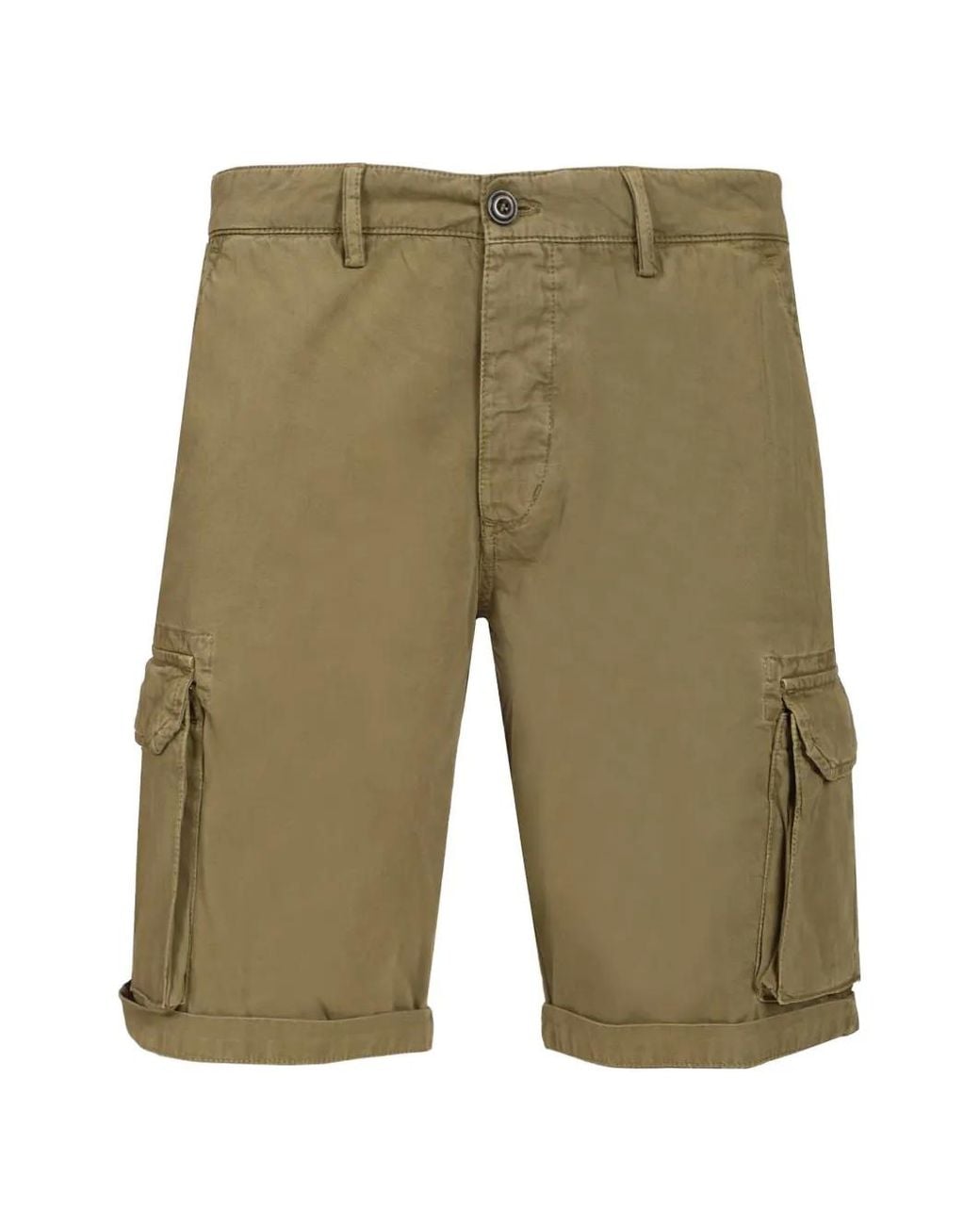 Al Duca D'aosta Green Cargo Shorts for men