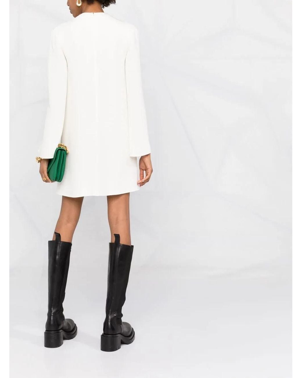Valentino Garavani White Vlogo Chain Dress