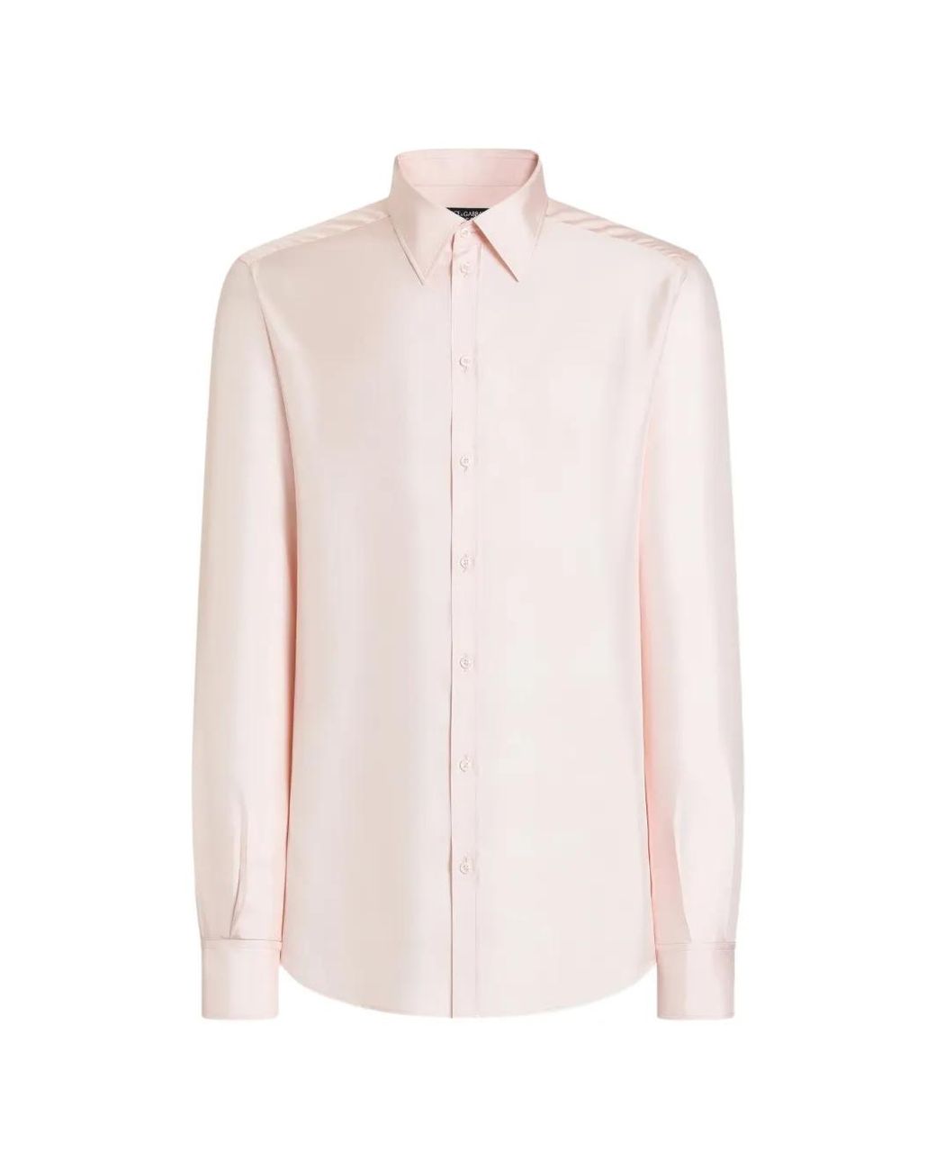 Dolce & Gabbana Pink Martini Silk Twill Shirt for men