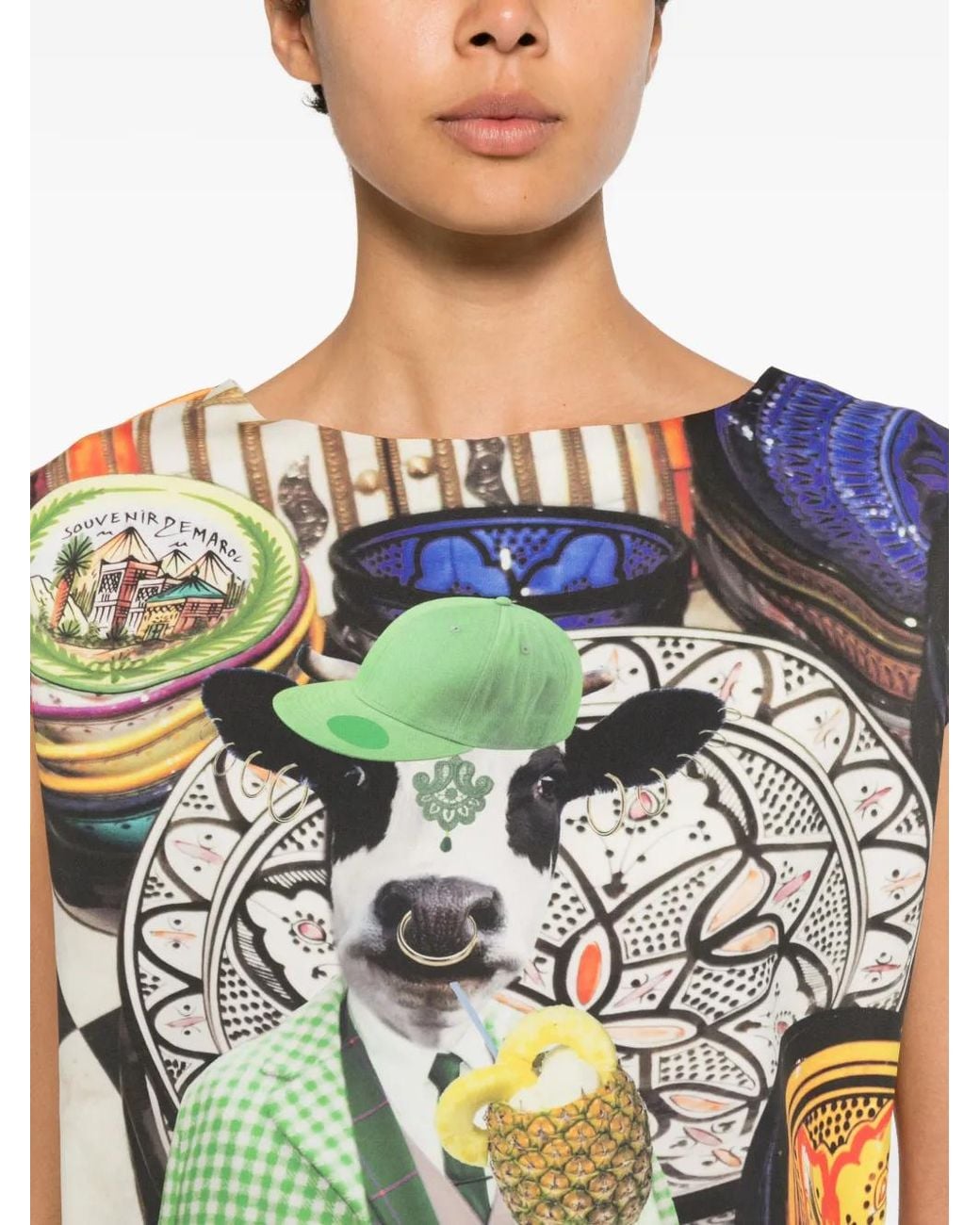 The Artistylist Blue Graphic-Print T-Shirt