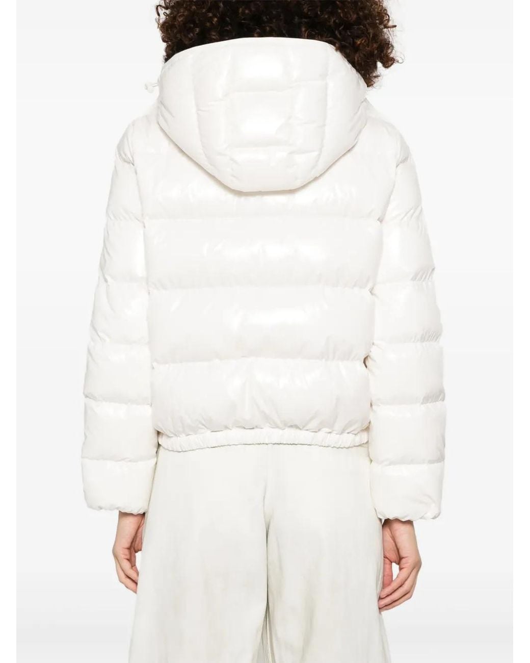 Moncler White Andro Hooded Short Jacket