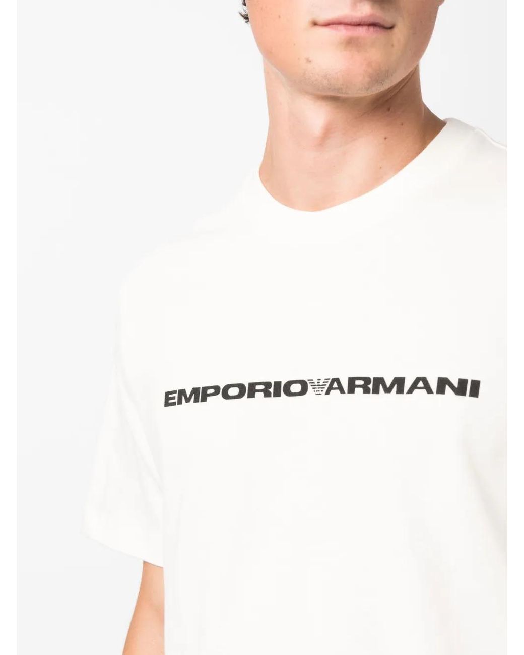 Emporio Armani White T-Shirts And Polos for men