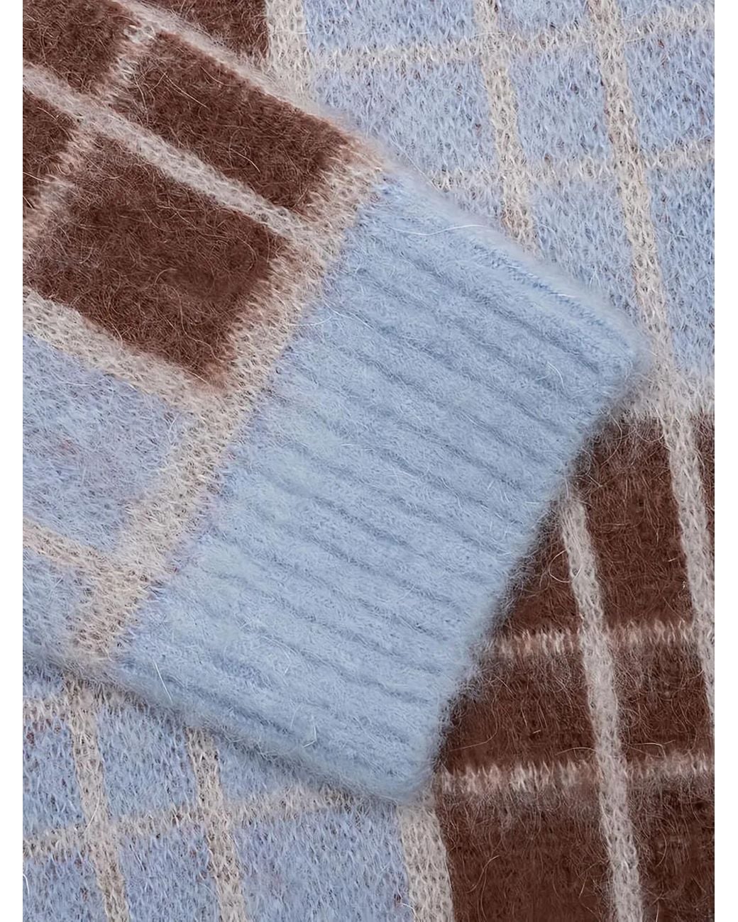 AWAKE NY Blue Checked Sweater for men