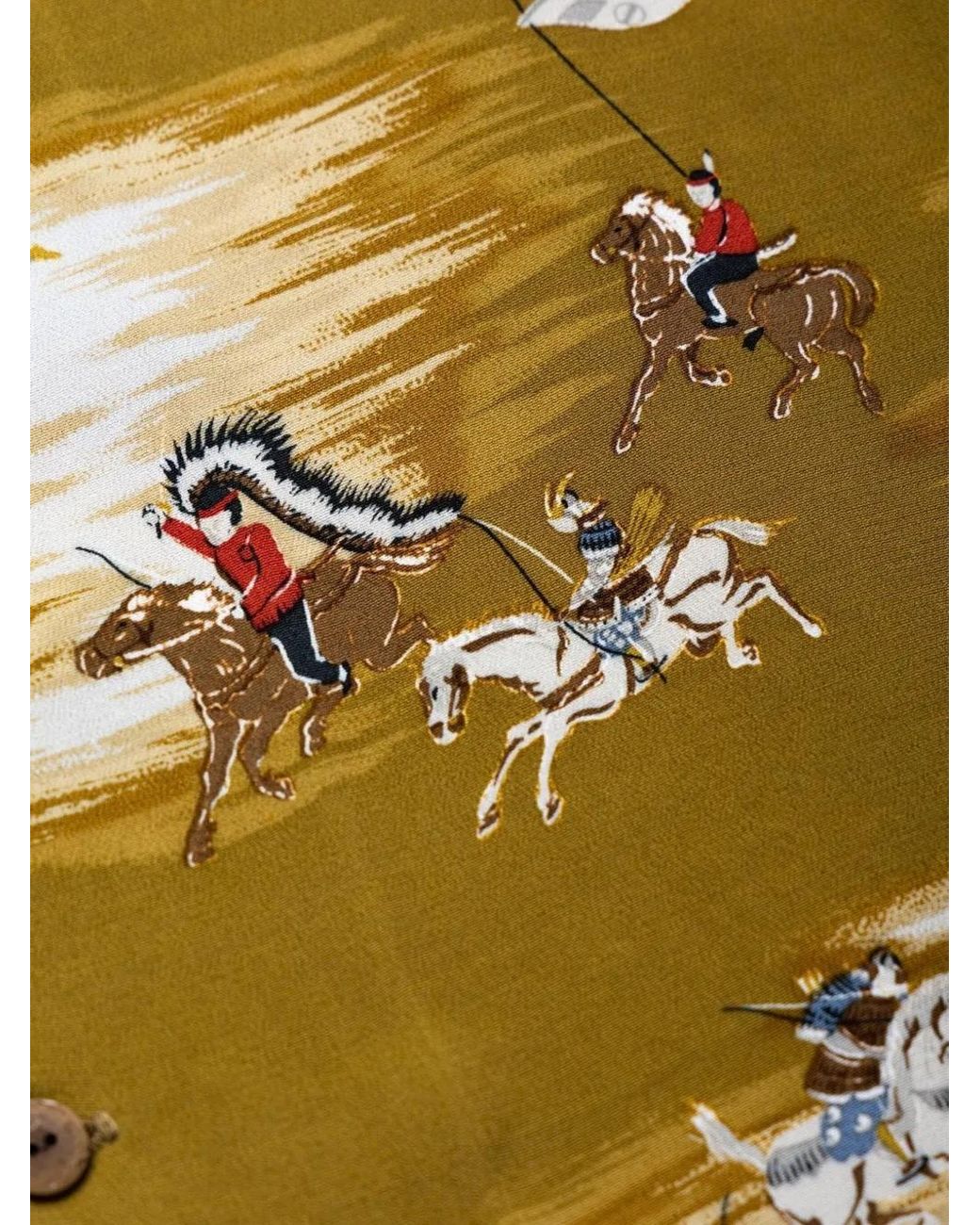 Kapital Metallic Kamikaze Aloha Polo-Print Short-Sleeve Shirt for men