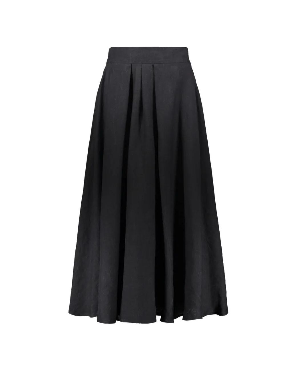 Fabiana Filippi Black Bow-Detail Pleated Midi Skirt