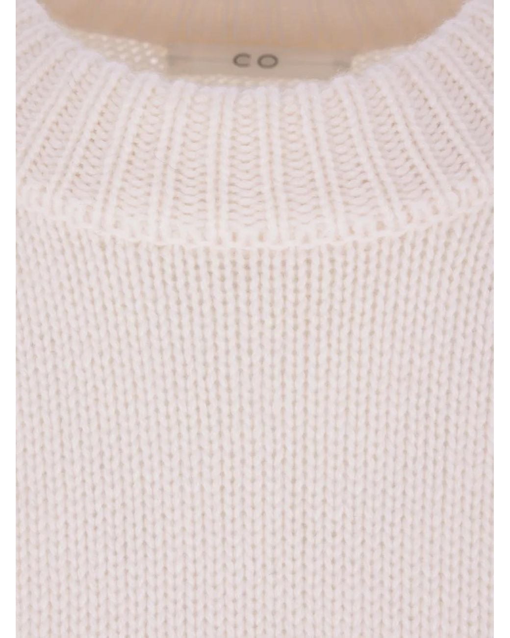Co. White Crew-Neck Sweater