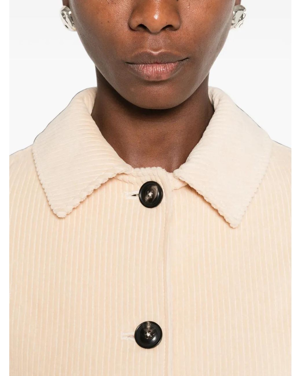 Circolo 1901 Natural Corduroy Patch-Pocket Jacket