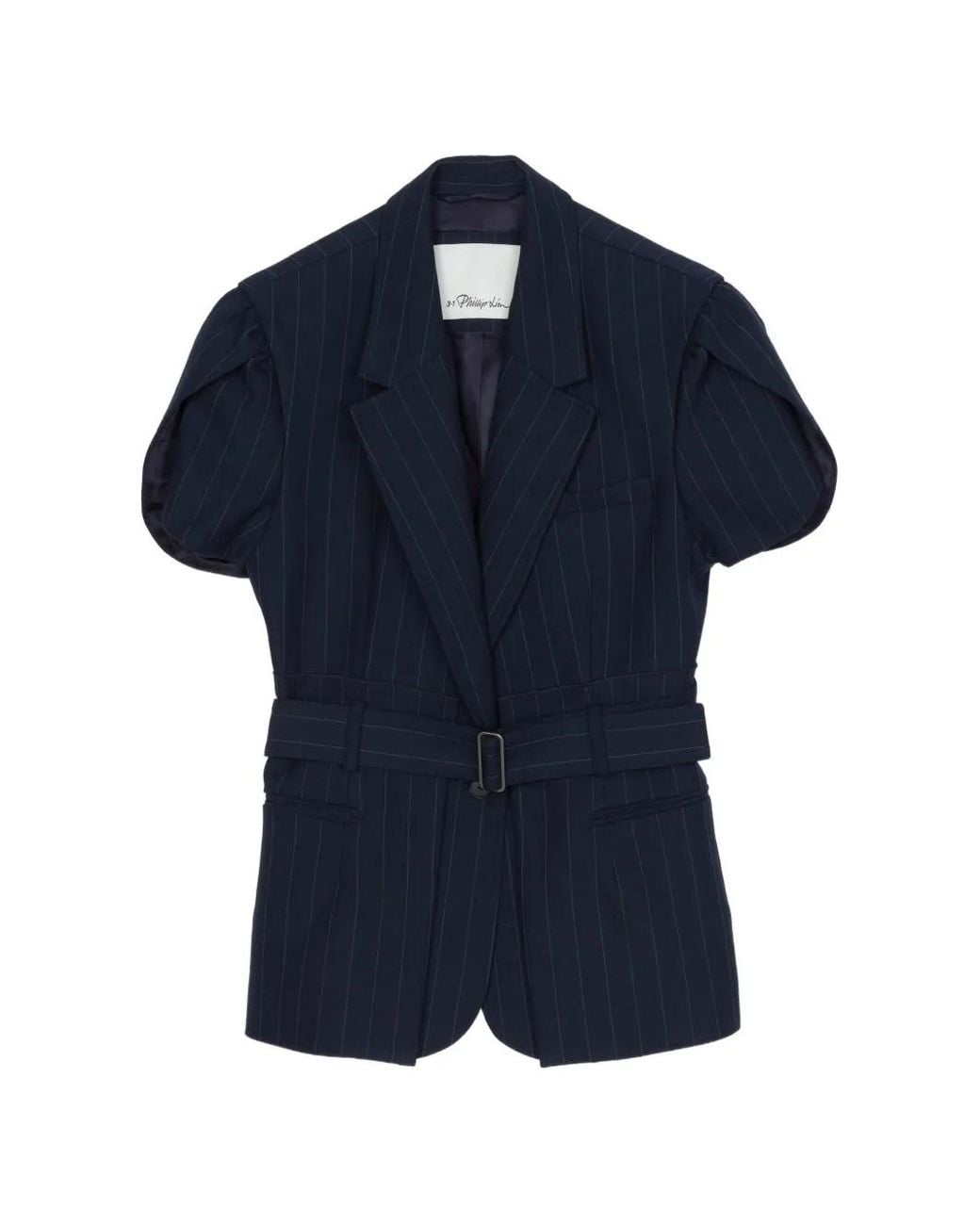 3.1 Phillip Lim Blue Pinstripe Belted Jacket