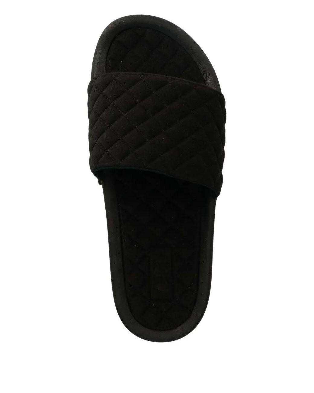 Athletic Propulsion Labs Black Quilted Slide Sandals