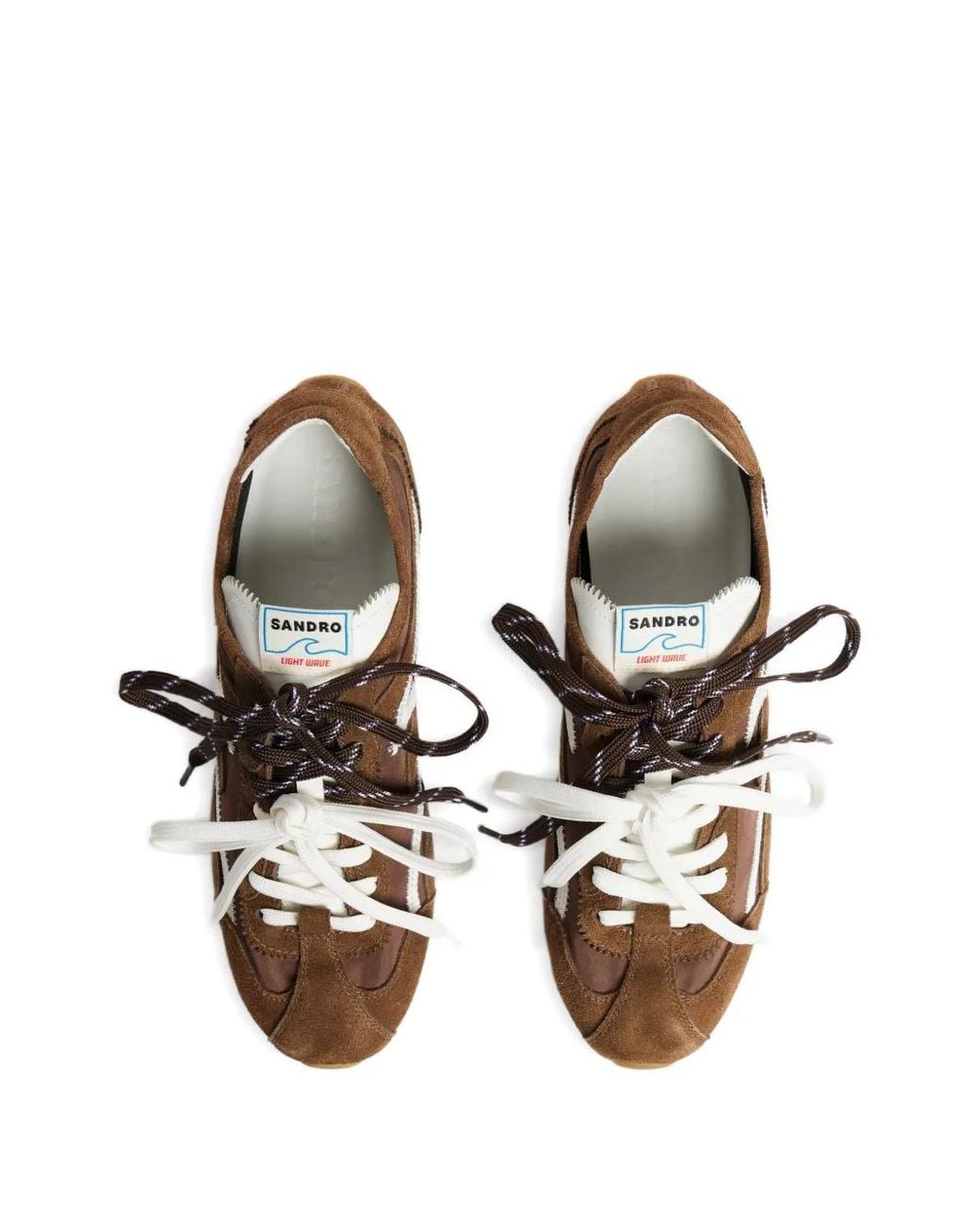 Sandro Brown Suede Leather Sneakers