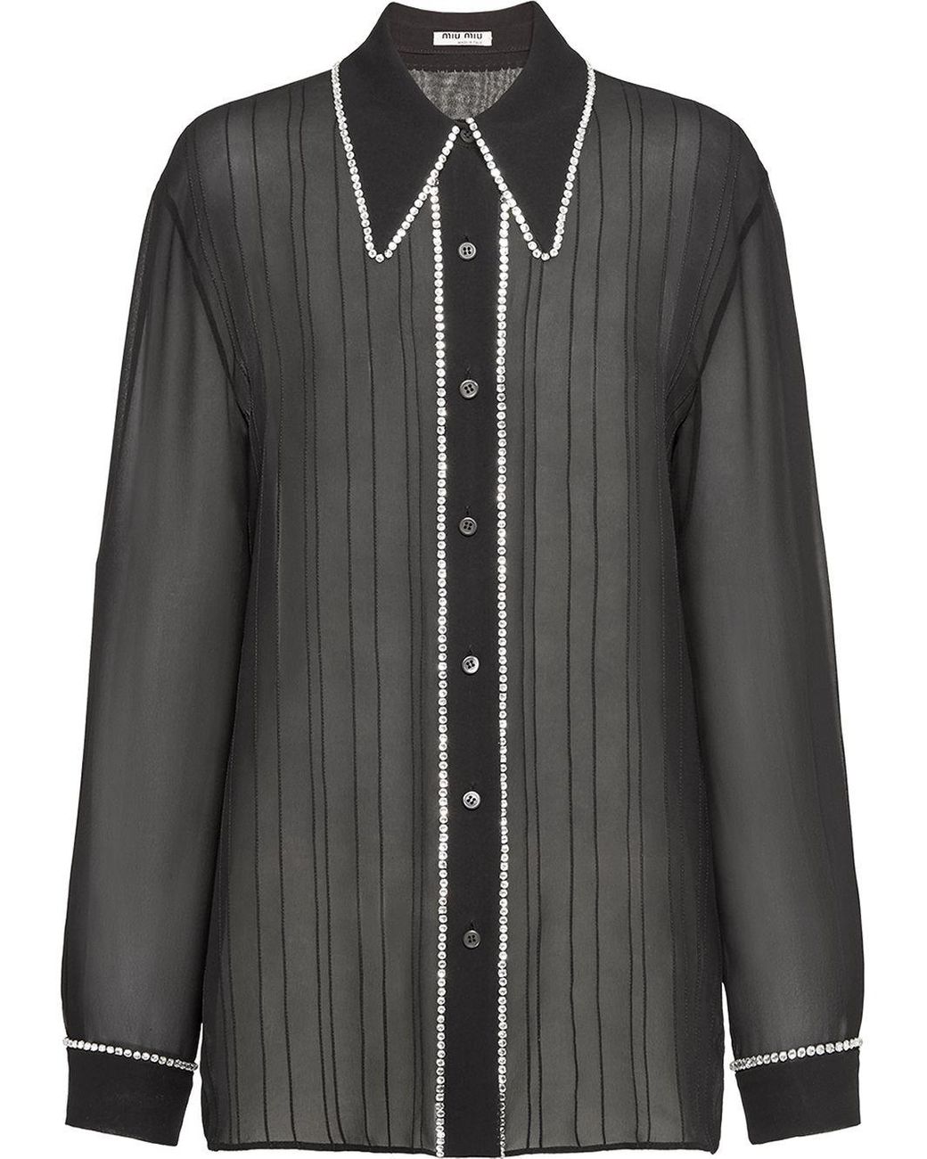 miu miu embroidered blouse