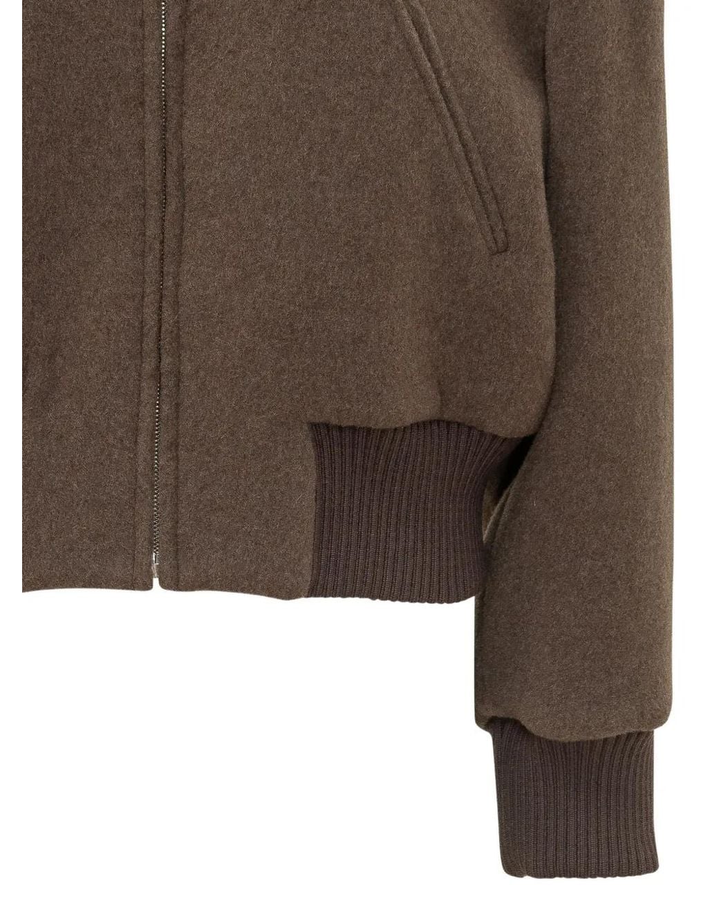 Seafarer Brown Clara Zip-Up Bomber Jacket