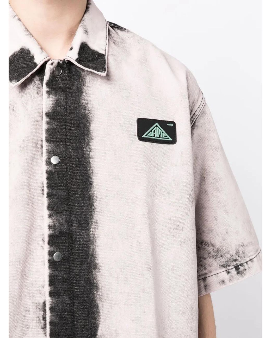 OAMC White Bleach-Effect Short-Sleeve Shirt for men