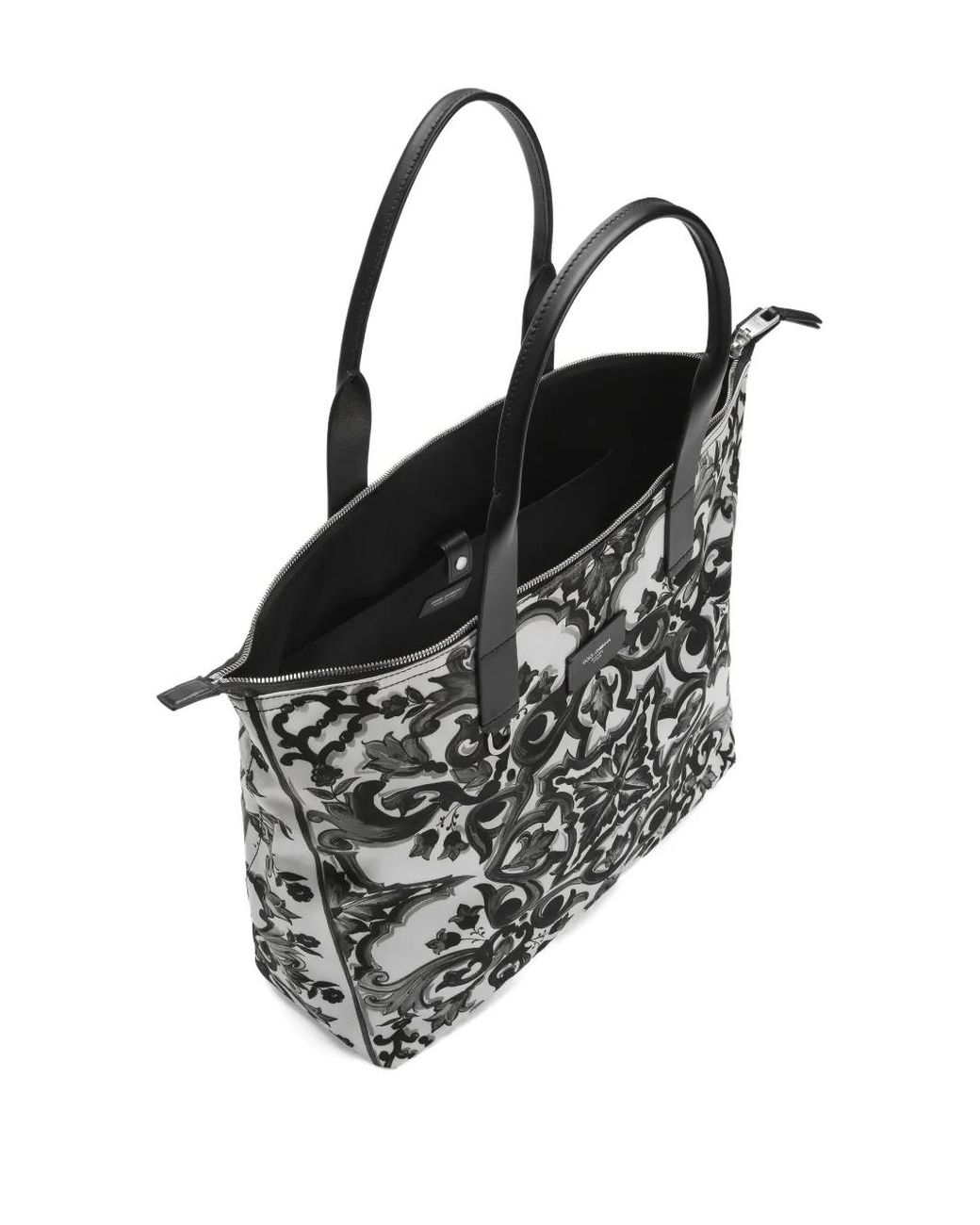 Dolce & Gabbana Black Graphic-Print Tote Bag for men
