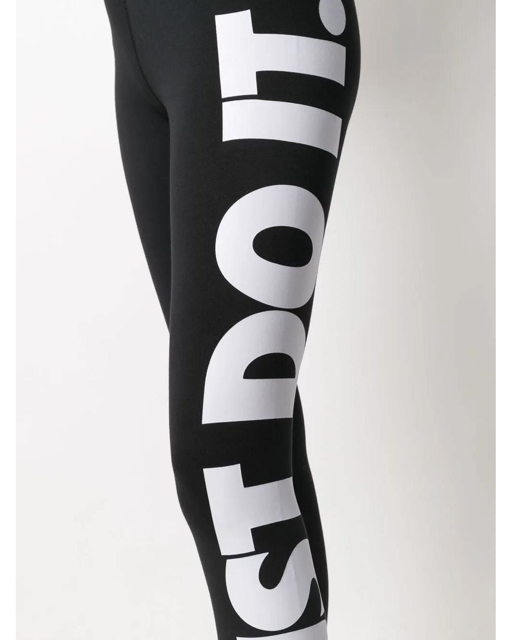 Nike Black High-Rise Slogan Leggings
