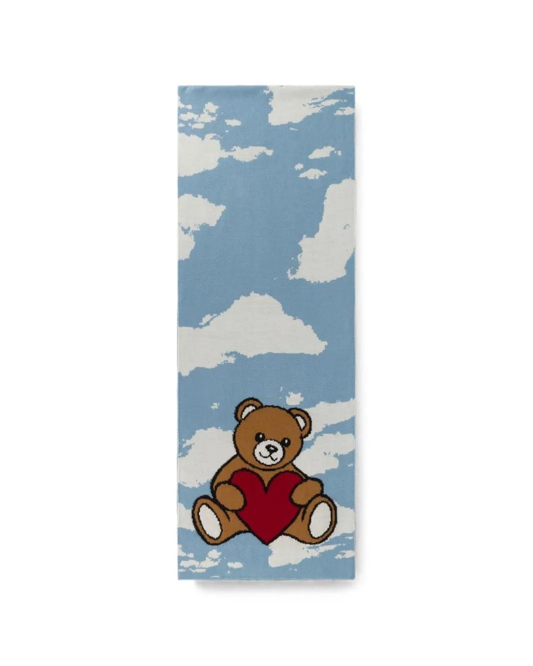 Moschino Blue Écharpe Teddy Bear À Imprimé Nuage