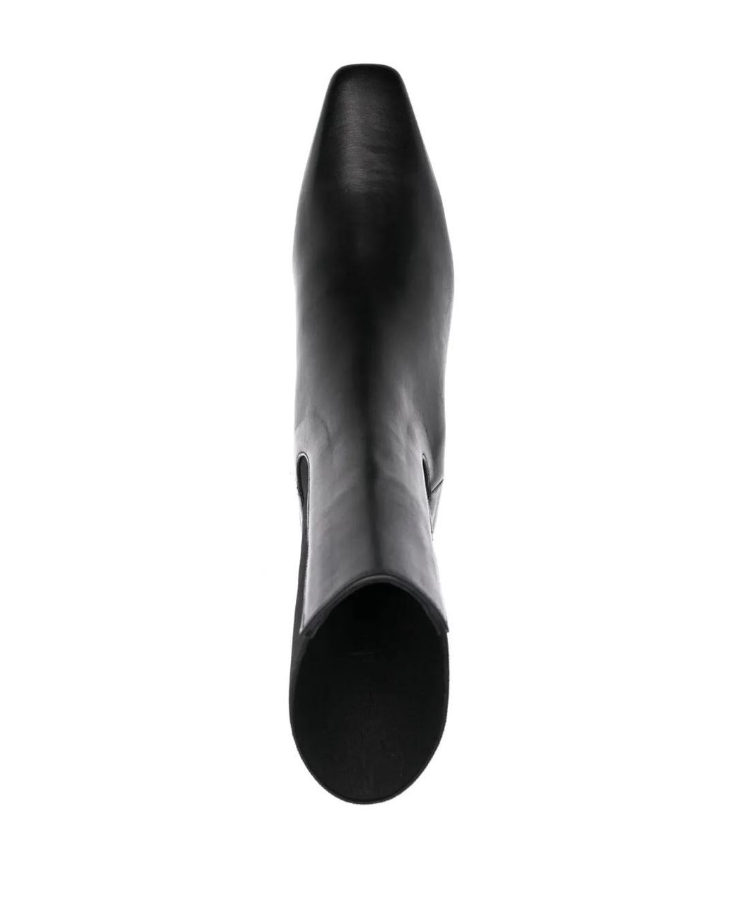 Totême  Black Leather Mid-Heel Boots