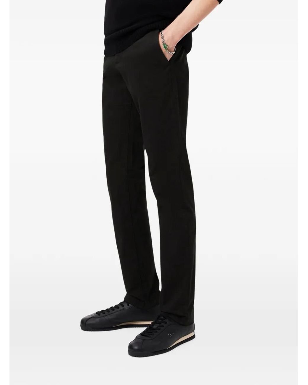 Lacoste Broek Met Logopatch in het Black voor heren