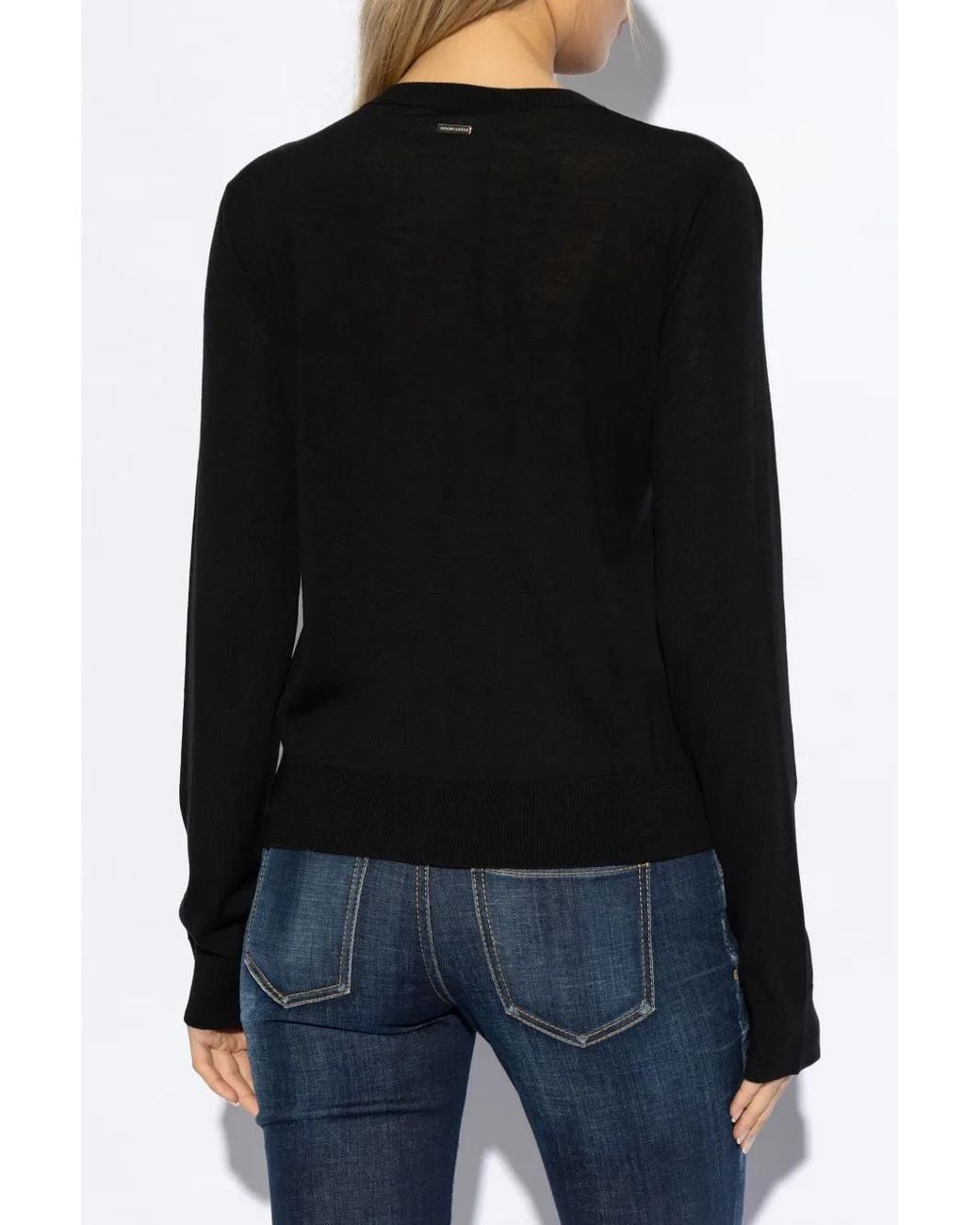 DSquared² Black Wool Cardigan