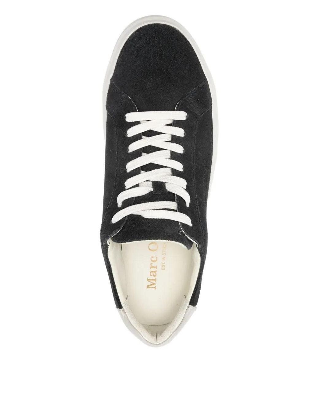 Marc O' Polo Black Lace-Up Panelled Sneakers for men
