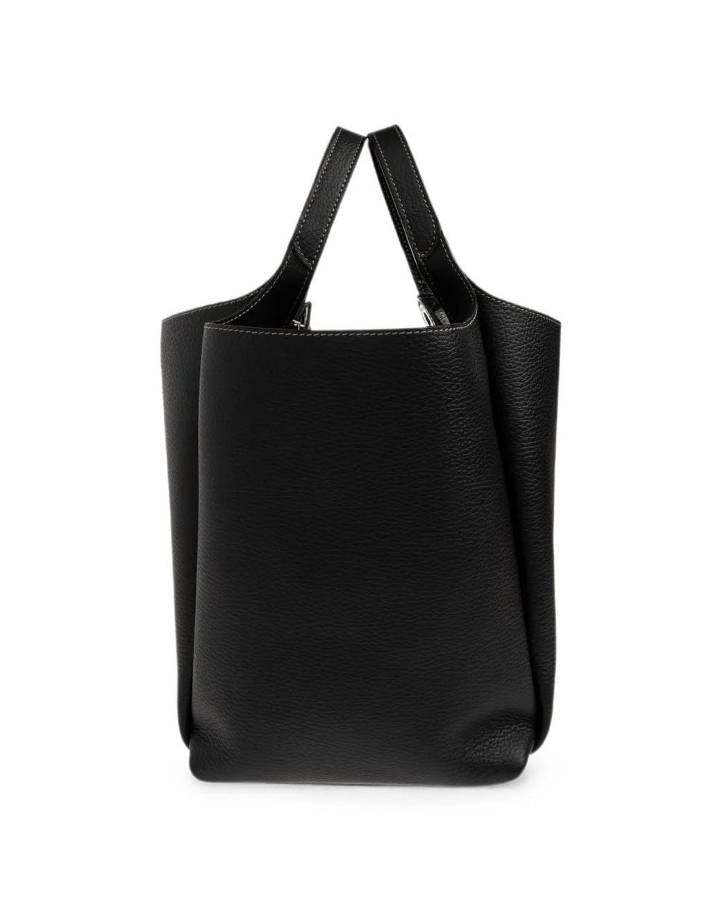 Tod's Black Small Logo-Plaque Grained-Leather Bucket Bag