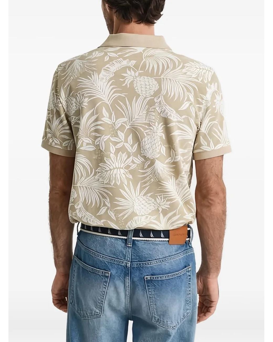 Gant Natural Floral Polo Shirt for men