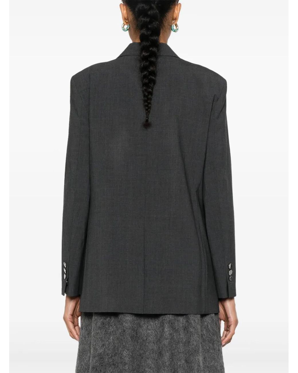 Theory Black Double-Breasted Blazer