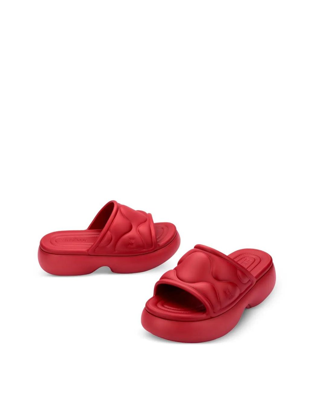 Melissa Red Free Puff Platform Slides