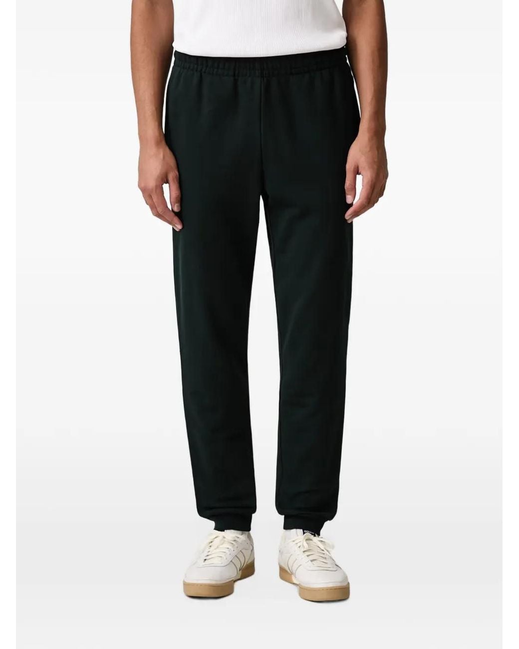 Lacoste Black Logo-Patch Track Pants for men