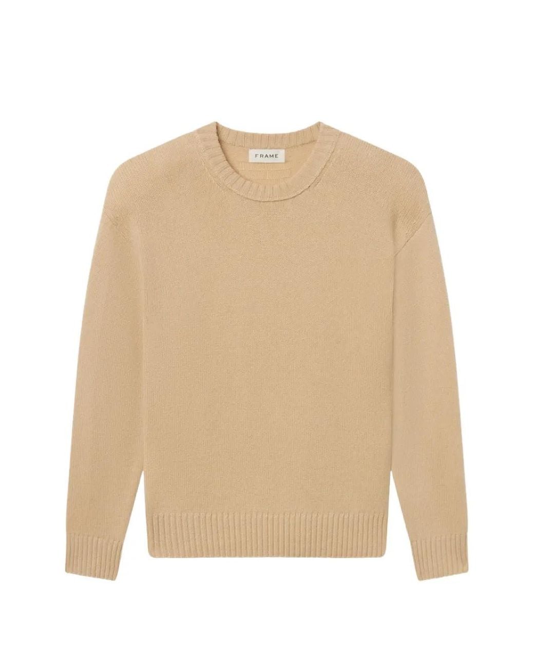 FRAME Natural Crew-Neck Dropped-Shoulder Sweater for men