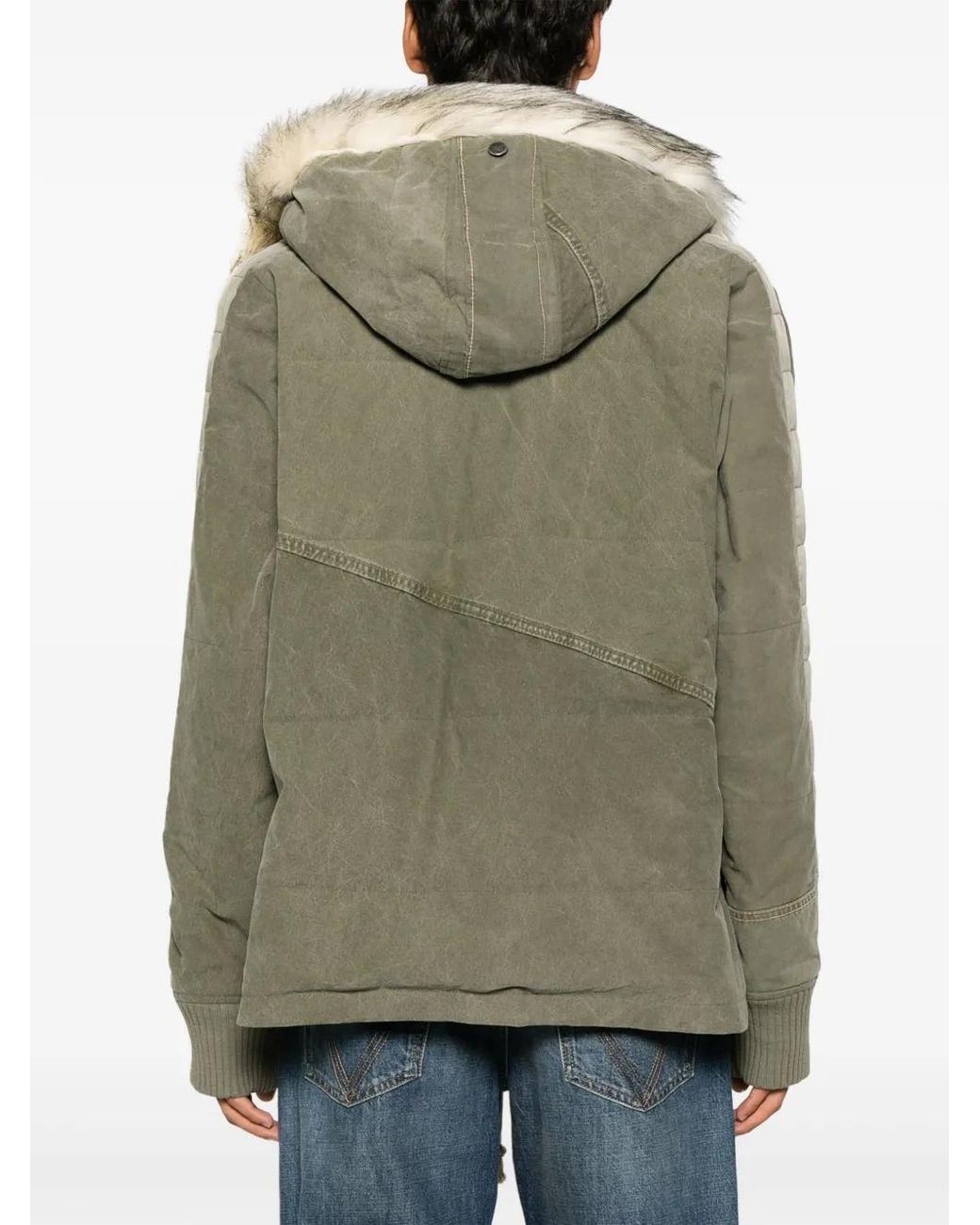 Greg Lauren Green Greg Lauren Army Down Jacket for men