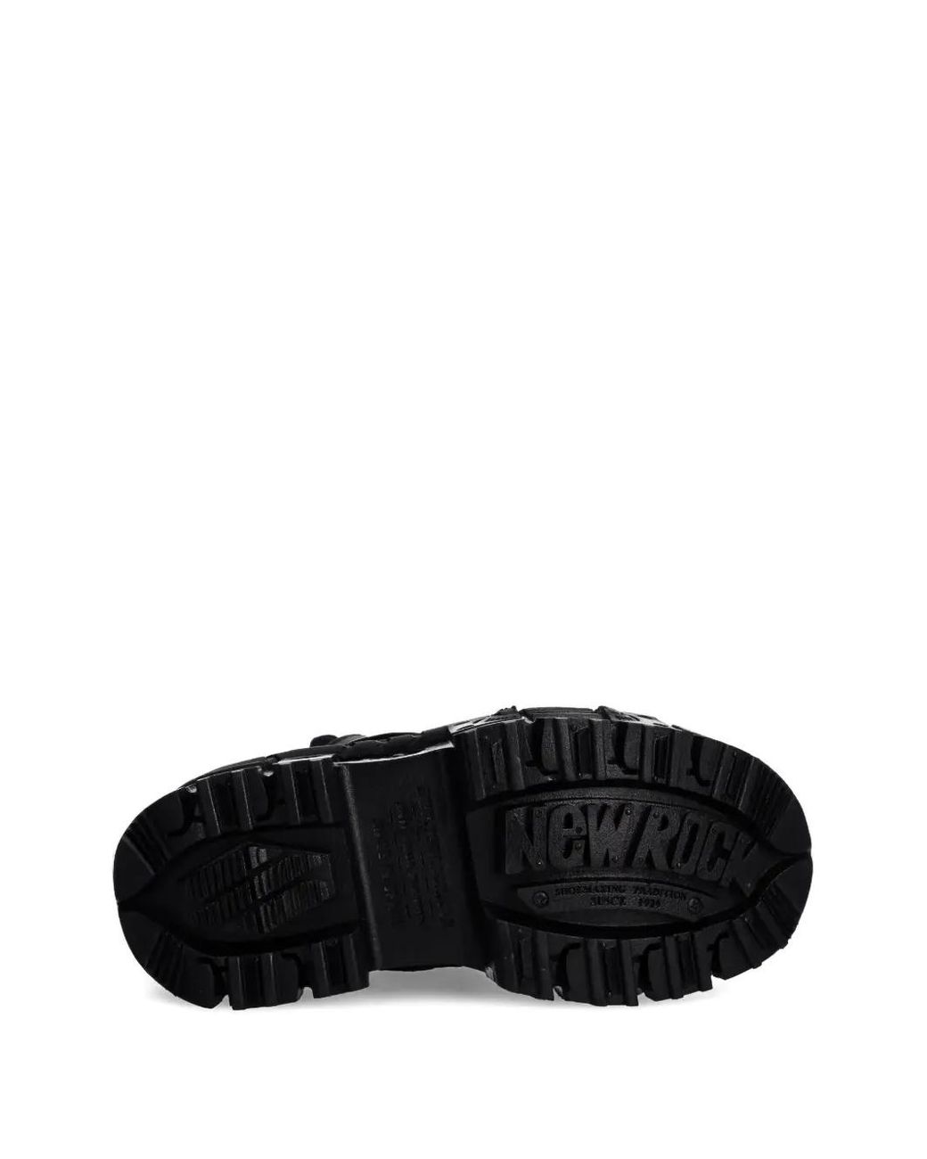New Rock Black Strap Platform Boots