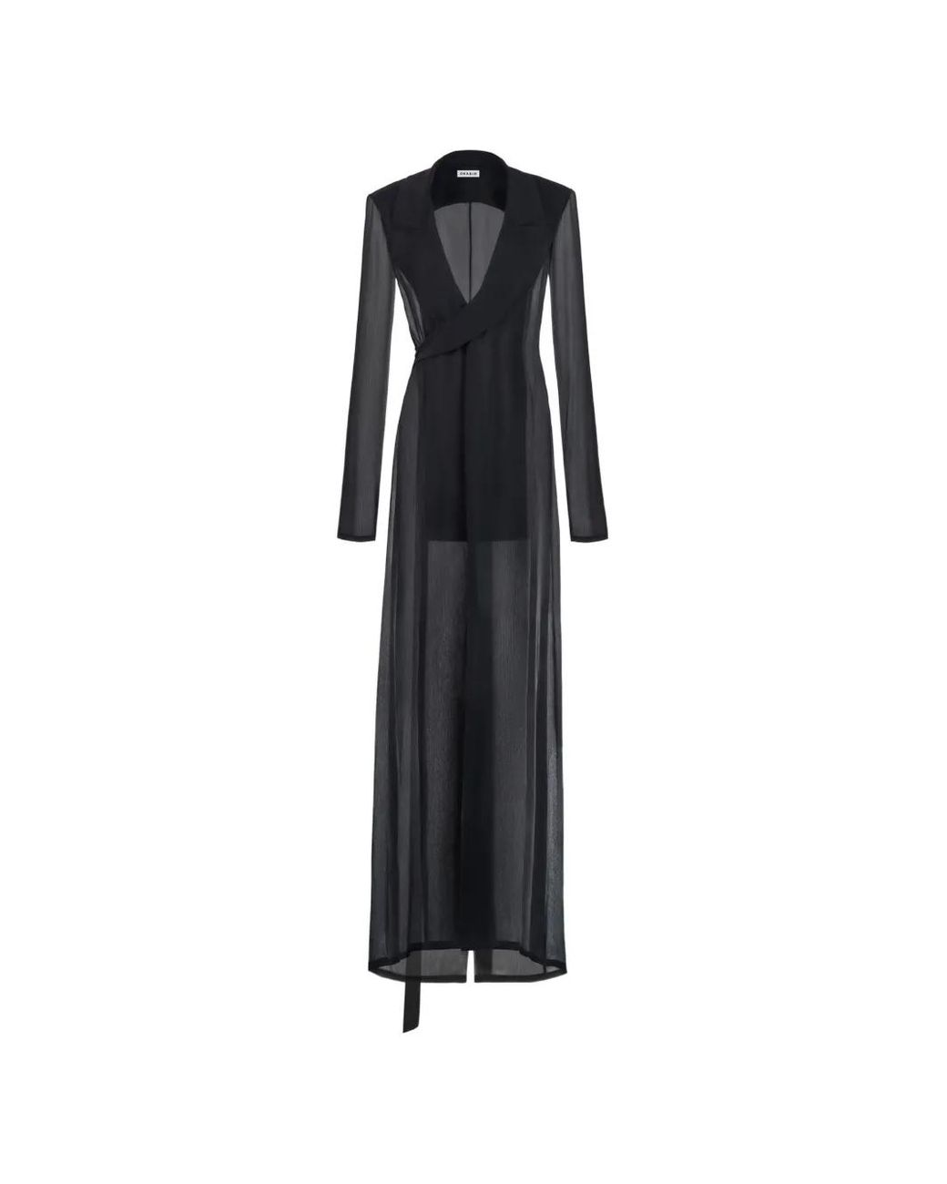 Stolen Stores Black Sheer Wrap Lightweight Coat