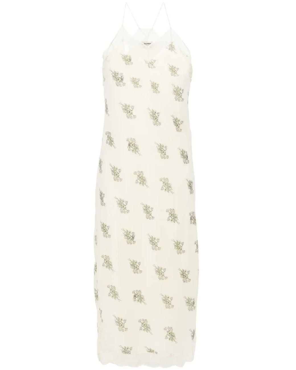 Zadig & Voltaire White Risty Sequinned Maxi Dress