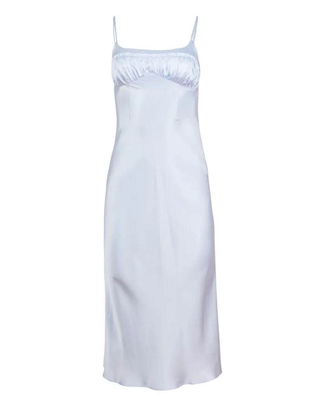 Fleur du Mal White Ruched Dress