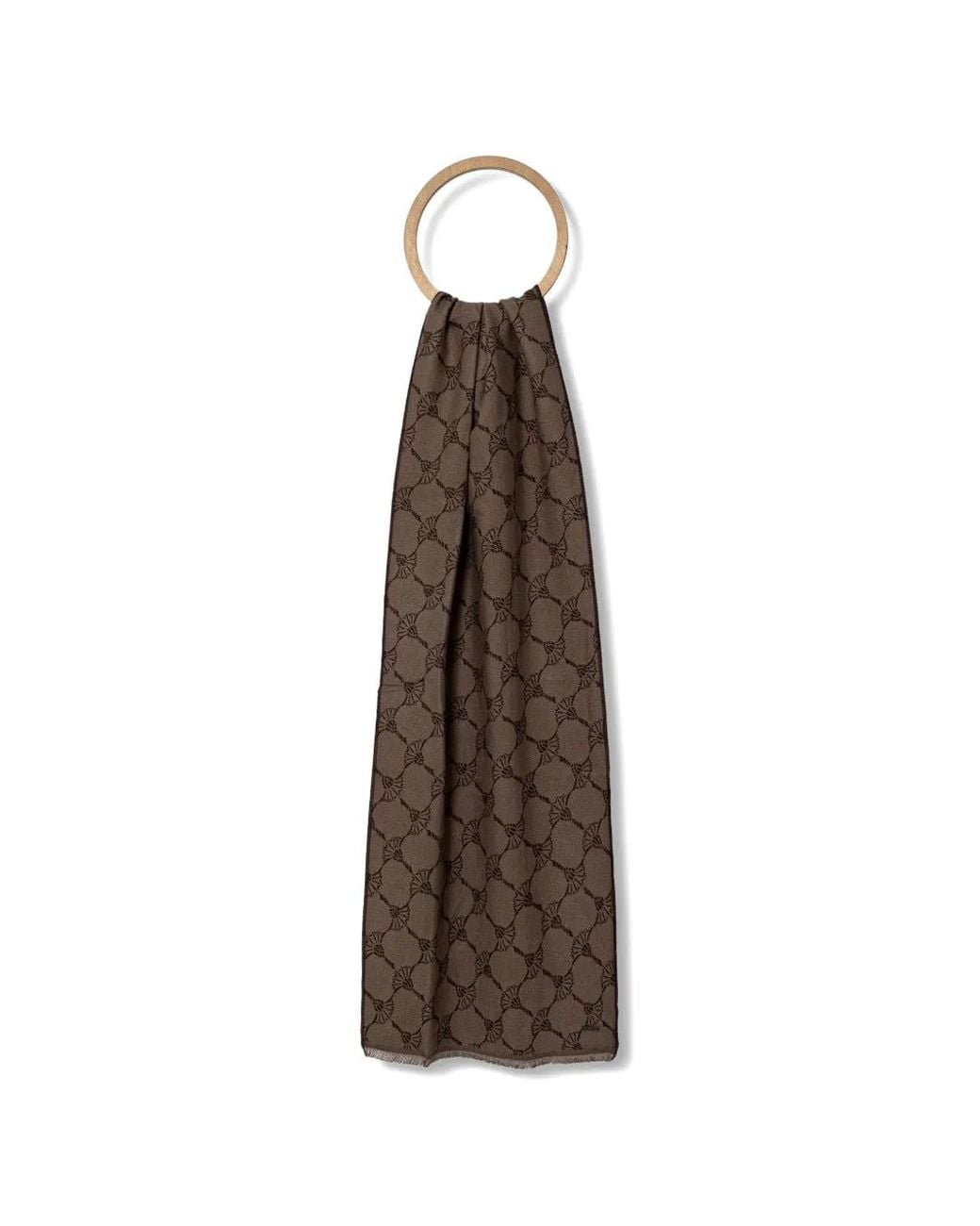 Joop! Brown Cornflower-Pattern Scarf for men