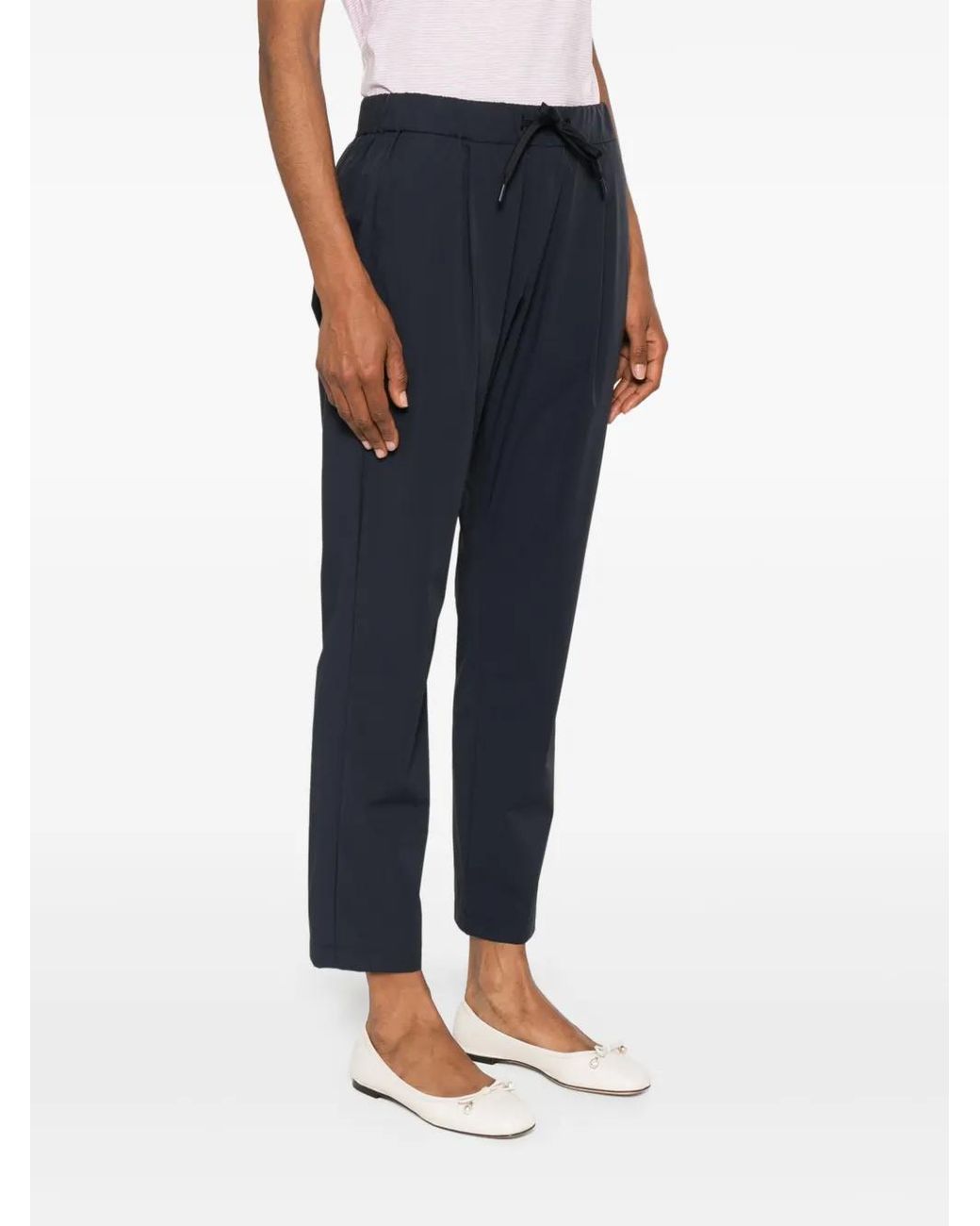 Herno Blue Logo-Appliqué Trousers