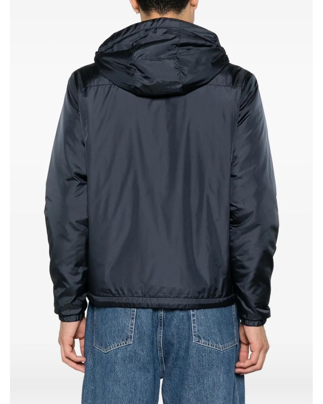 Aspesi Blue Rob Zip-Up Hooded Jacket for men