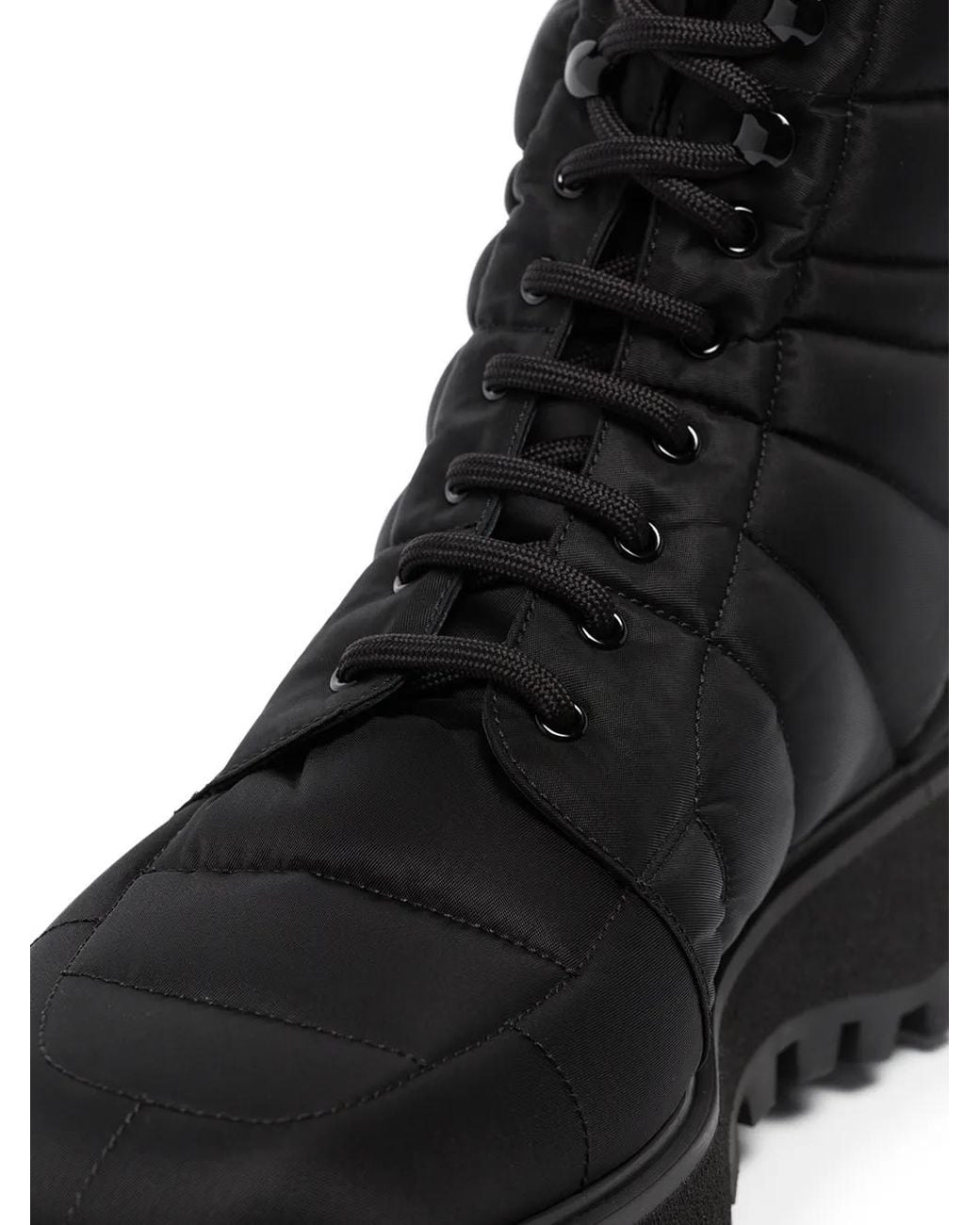 Dolce & Gabbana Black Quilted Leather Ankle Boots for men