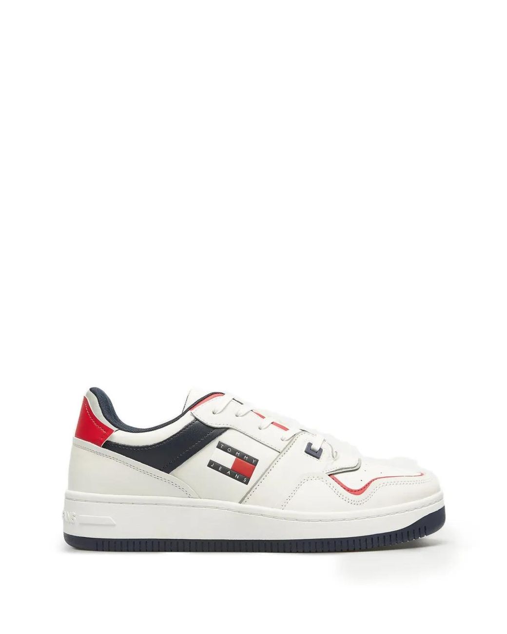 Tommy Hilfiger White Logo-Detail Sneakers for men